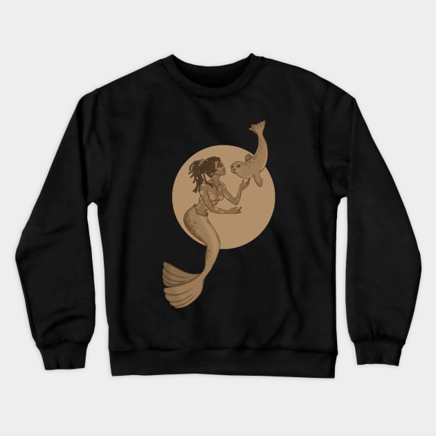 Selkie Mermaid Crewneck Sweatshirt by sushikittehh
